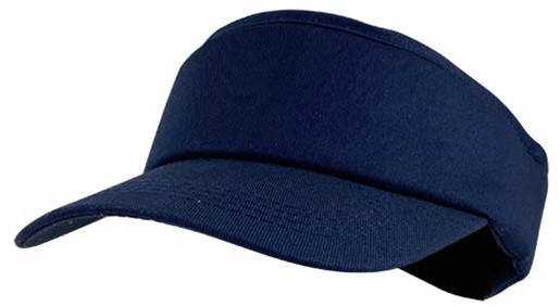 Zonneklep Donker Blauw met verstelbare klitteband sluiting