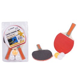 Tafeltennisset 19cm 5 delig met 2 batjes en 3 balletjes