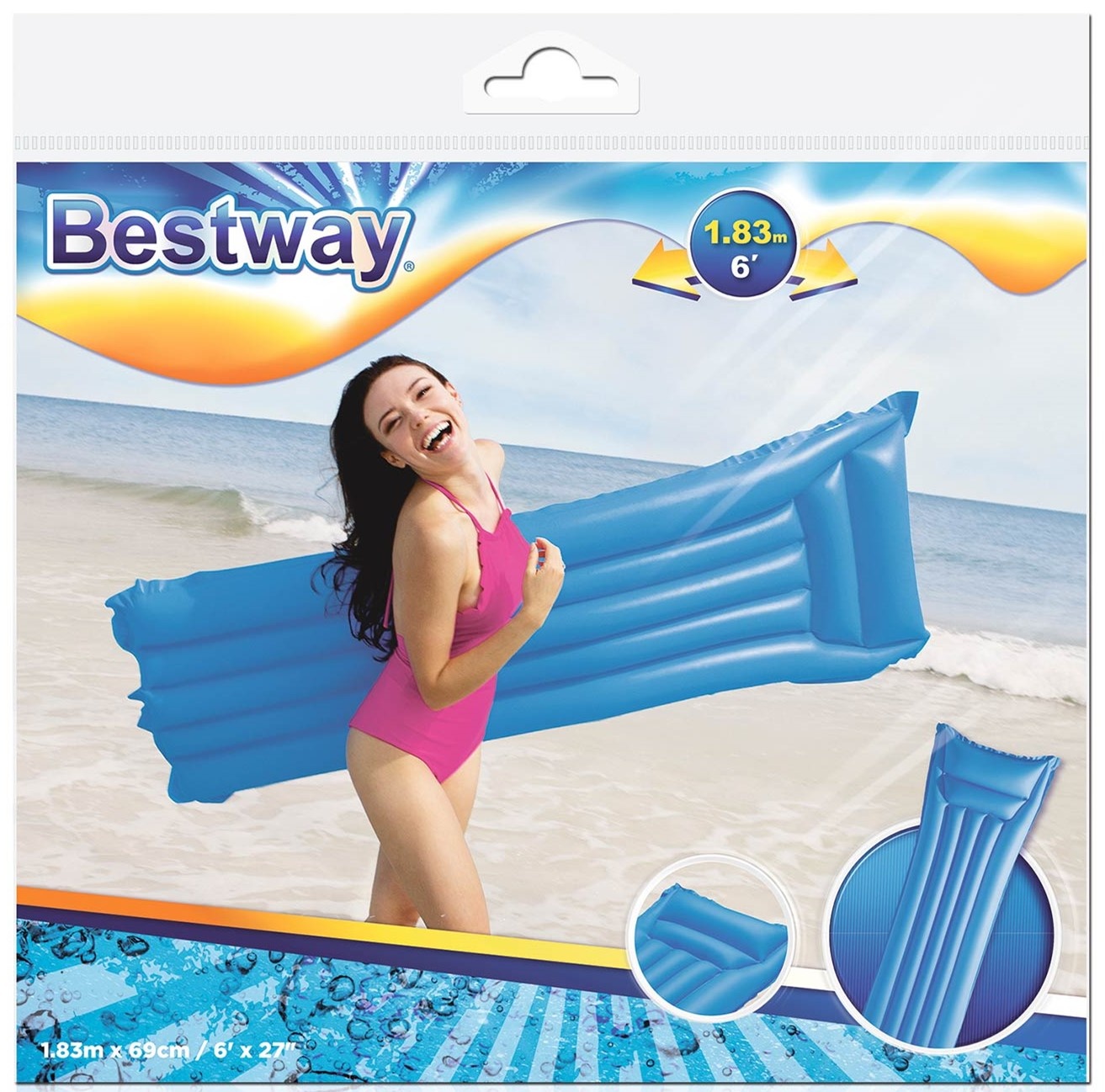 Bestway Luchtbed 183x69cm 3 assorti kleur, foto 3 van 3