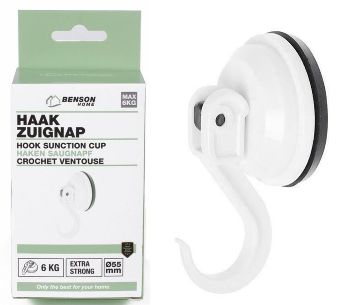 Haak Zuignap Ø55mm -6kg