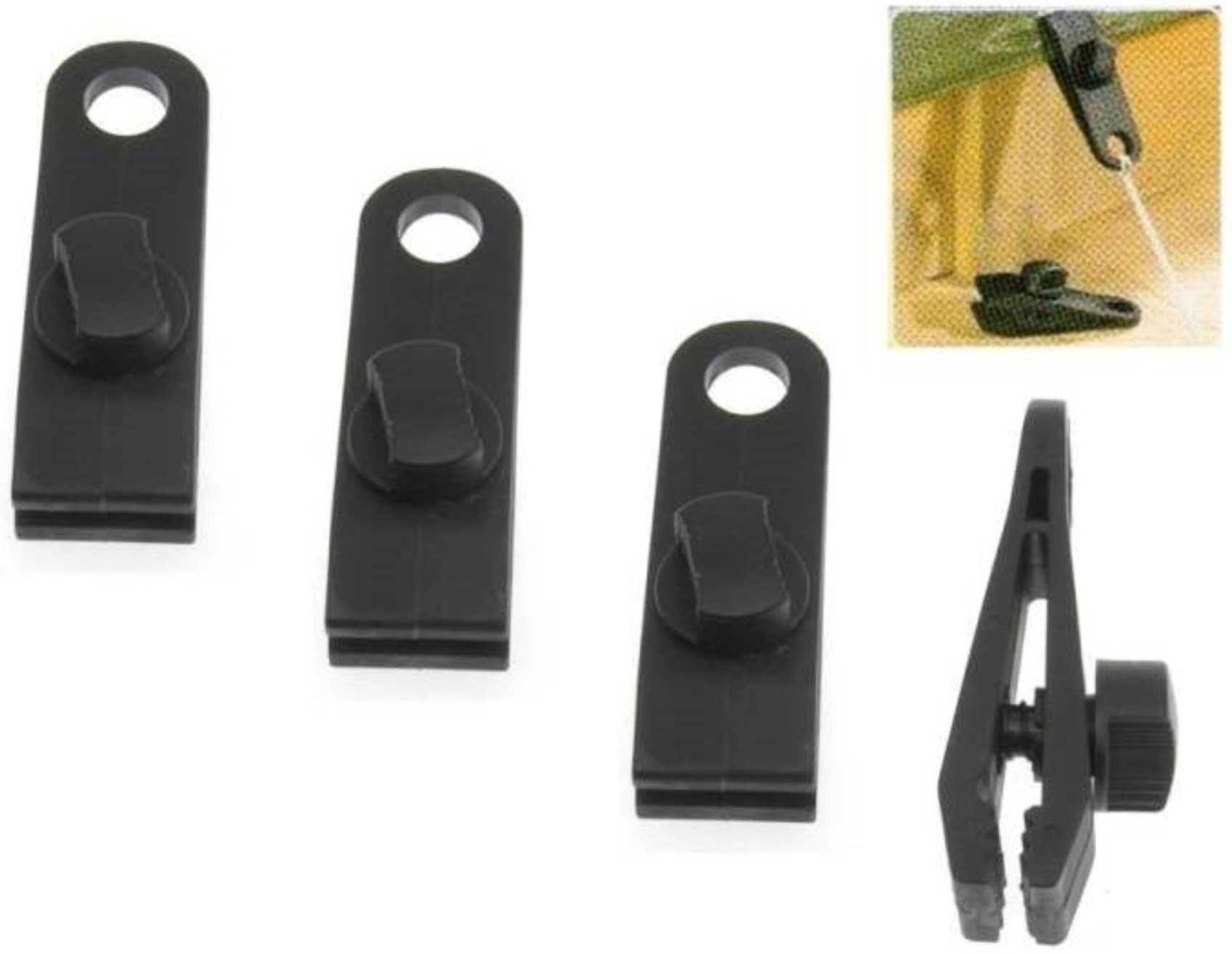 Zeil Clip Set met Schroef Profi 4 stuks