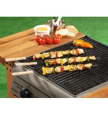 Barbecue Spies metaal met houten handvat 38,5cm.