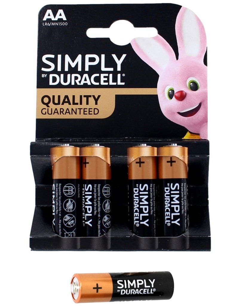Duracell Batterij Simply LR6 4xAA