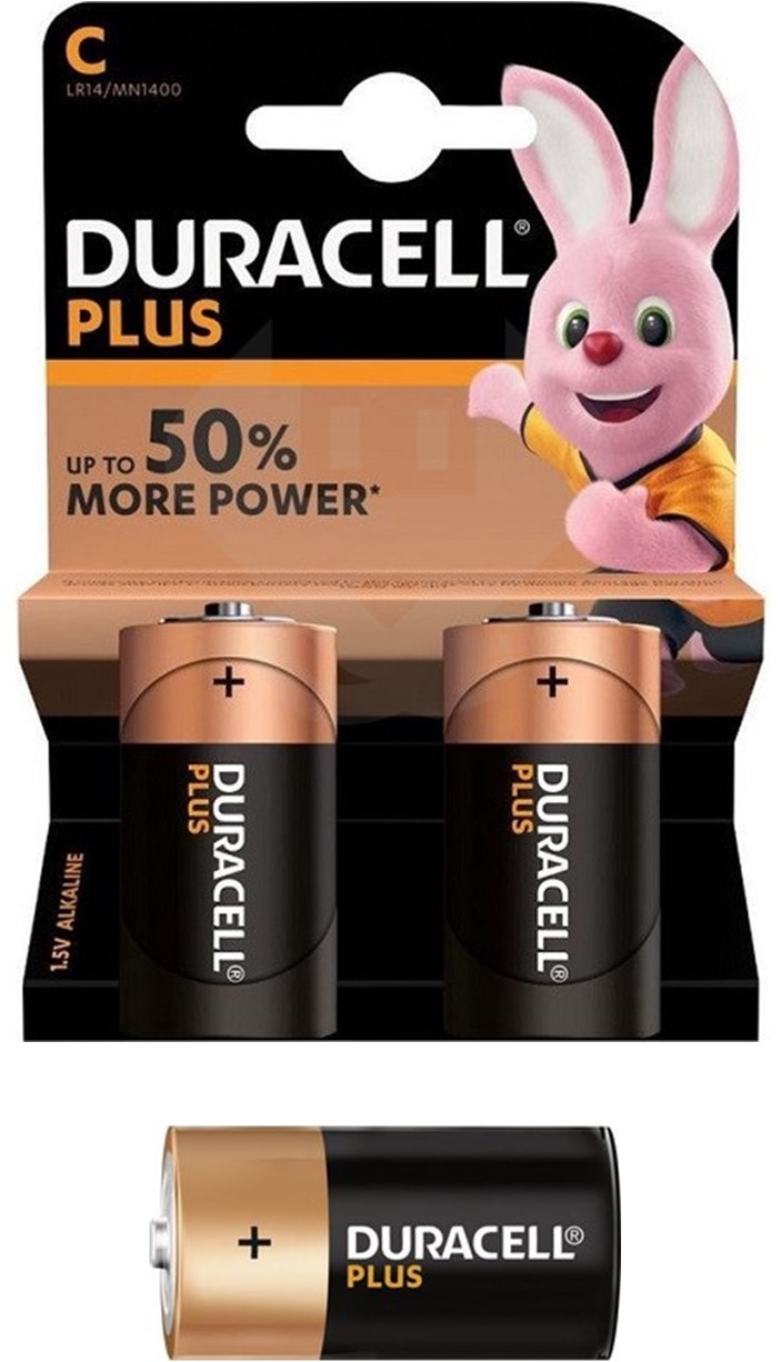 Duracell Plus Duralock C 2 stuks