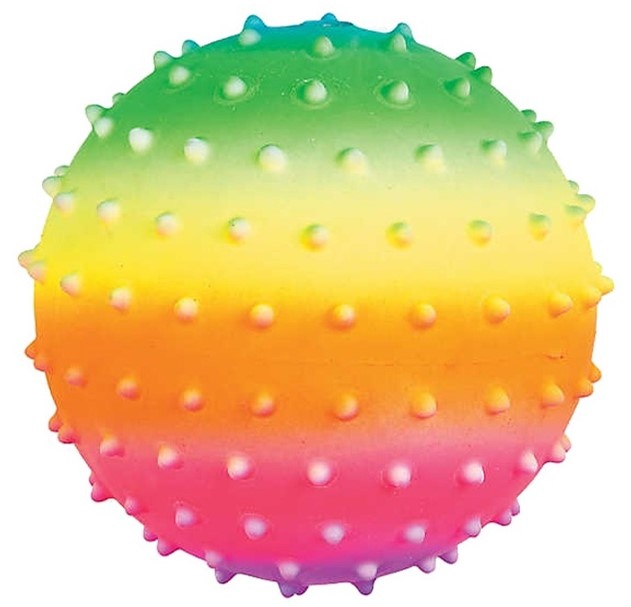 Stekelbal Rainbow 20cm. in net