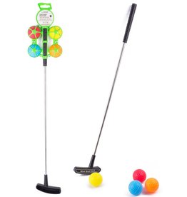 Golfset Putter 65cm. met 4 ballen Ø4cm.