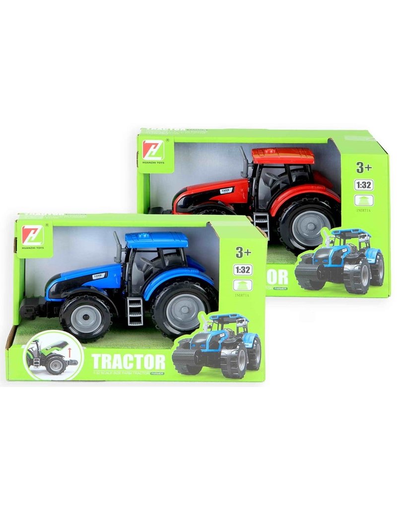 Tractor Frictie 22cm. 3 assorti kleur