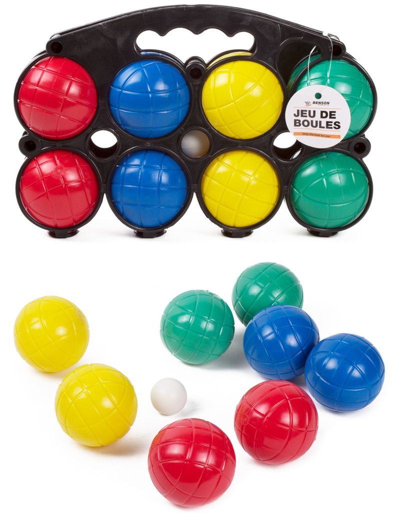 Jeu de Boules set à 8 ballen en markeringsballetje