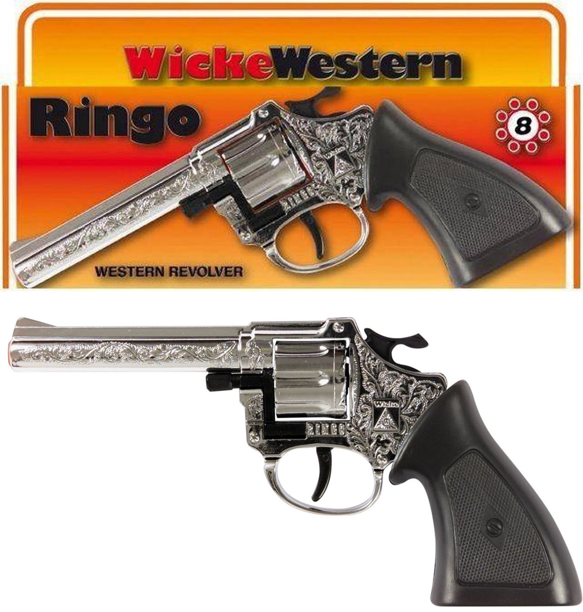 Wicke Klapperpistool Ringo 20cm. 8 schots