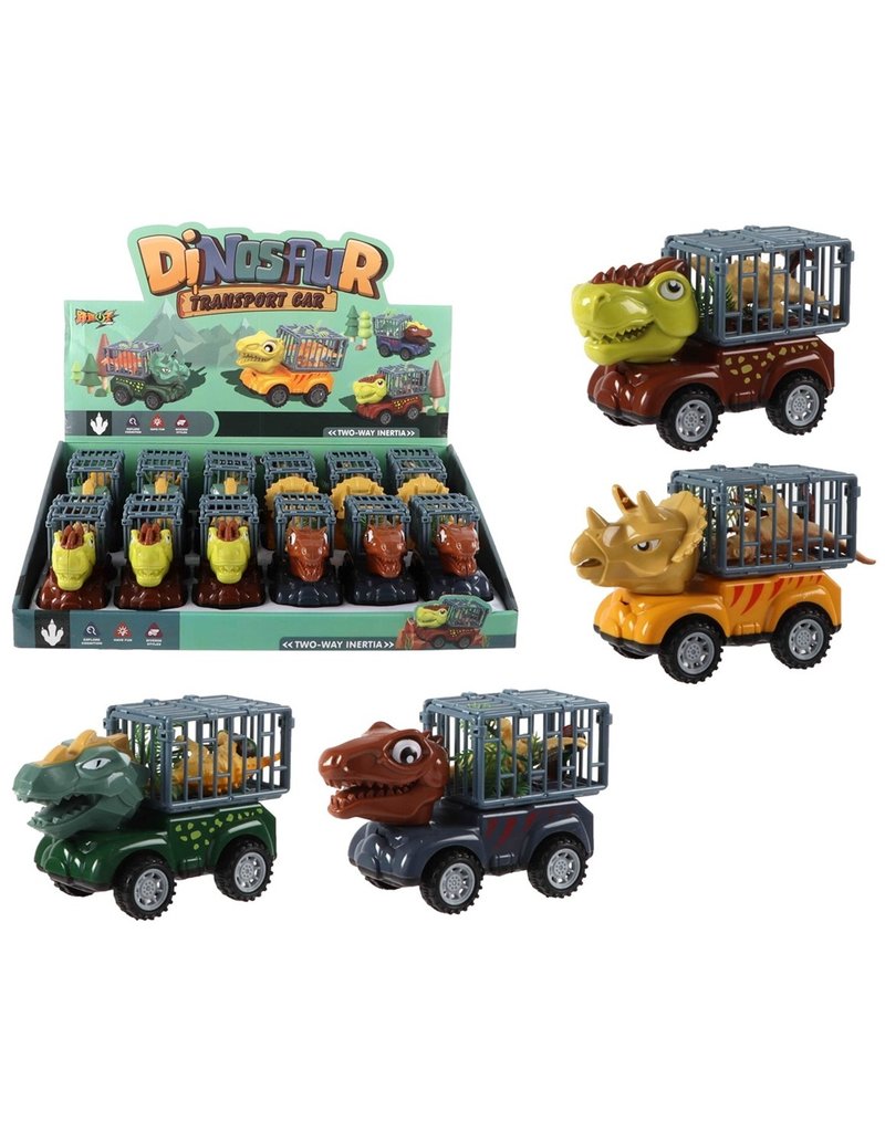 Dino Truck 12,5cm. met accessoires 4 assorti