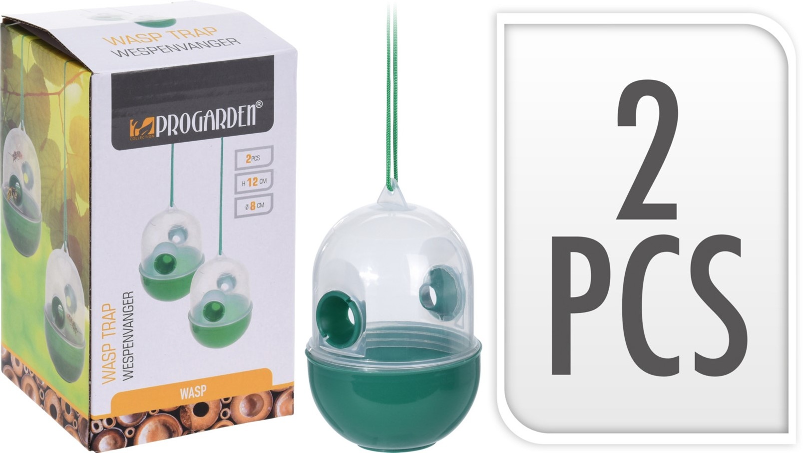 Wespenvanger/Insect val PP 12cm. Ø 8cm. 2 stuks