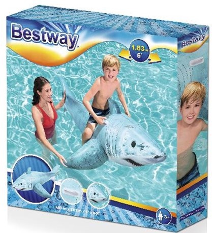 Bestway Haai Realistisch Ride On 178x98x53cm. 3jr.+, foto 3 van 3