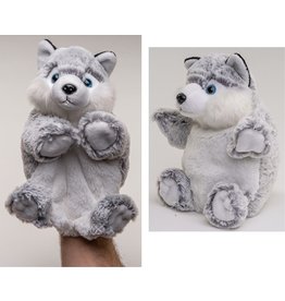 Pluche Husky Handpop 23cm.