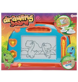 Magnetisch Tekenbord Dino 33x22cm. incl. pen + stempels