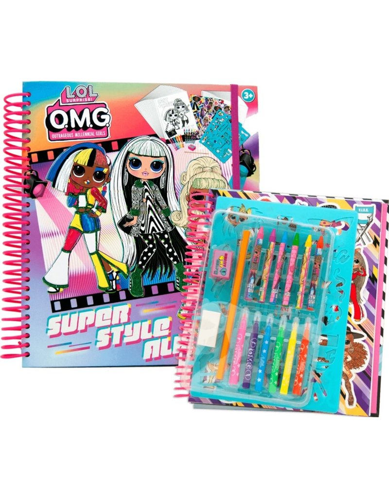 L.O.L. OMG Kleur-Schetsboek met stiften + stickers