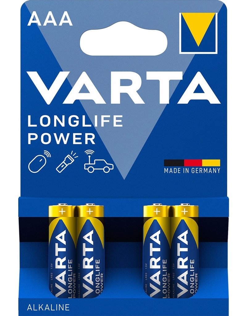 Varta Longlife Power Batterij mini LR03 4xAAA