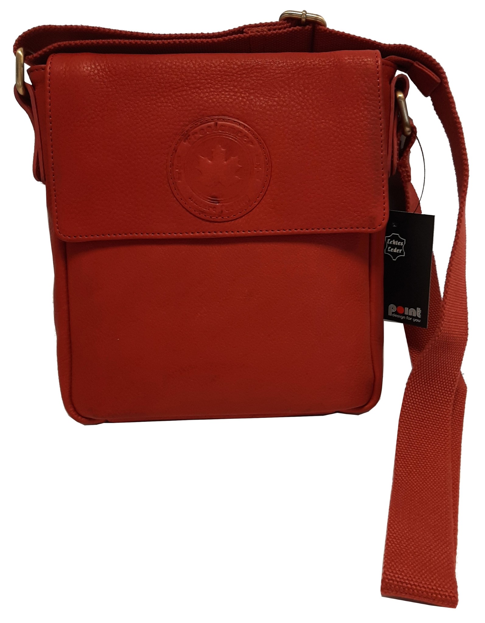 Leren Damestas 23x25cm. rood