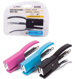 Nietmachine incl.400 nietjes 3 assorti kleur
