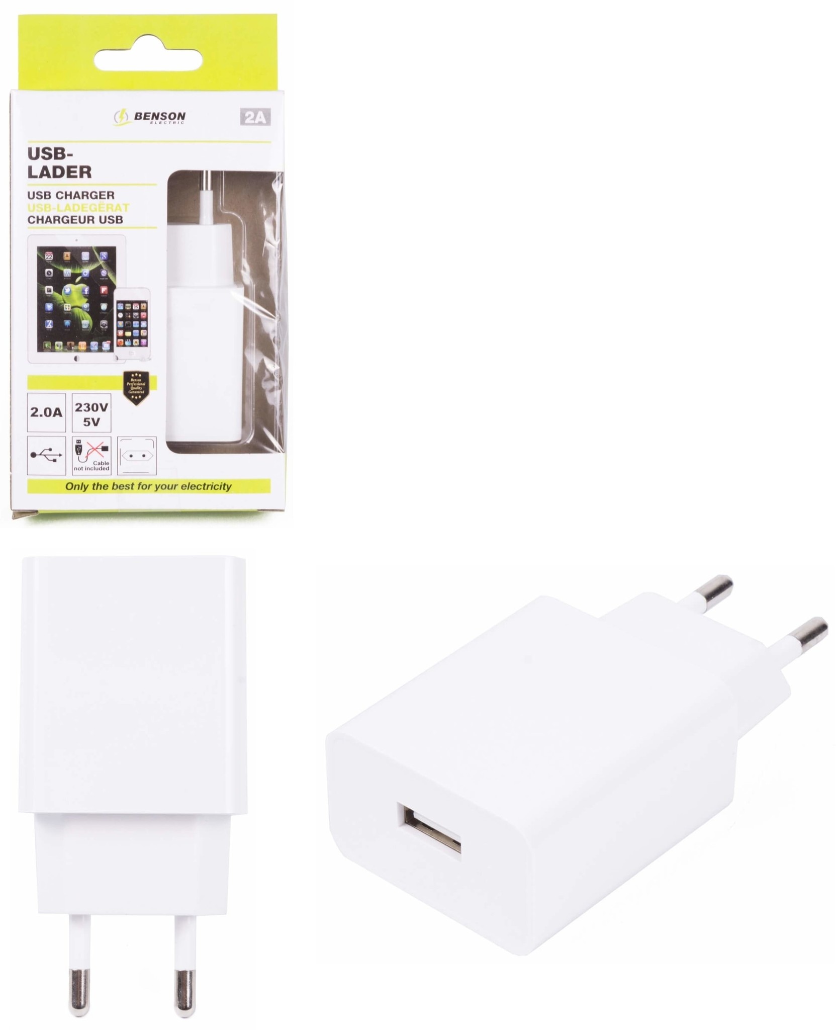 Perioperatieve periode Eik Maand USB Oplader (2A) 230V Wit - Groothandel Karssen