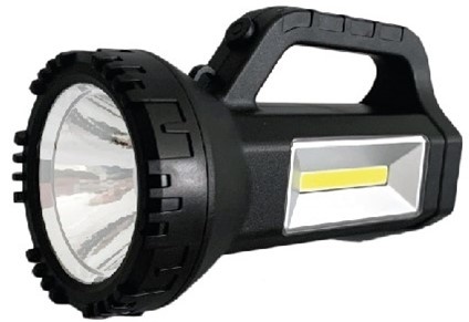 Zaklamp 1W Led + Cob + Handvat 8,7x16,7x10,6cm.