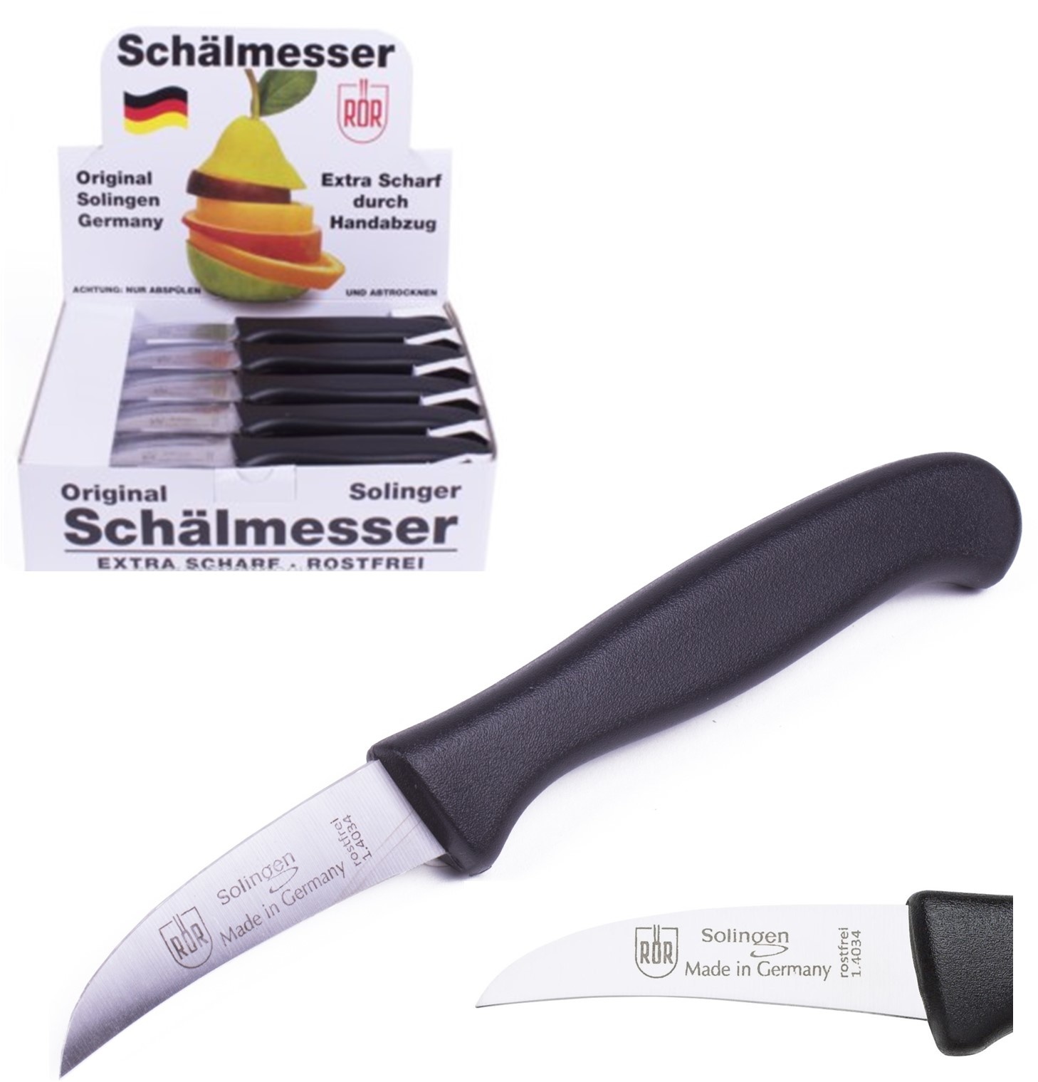 Schilmesje Solingen Krom Kunststof 15cm.