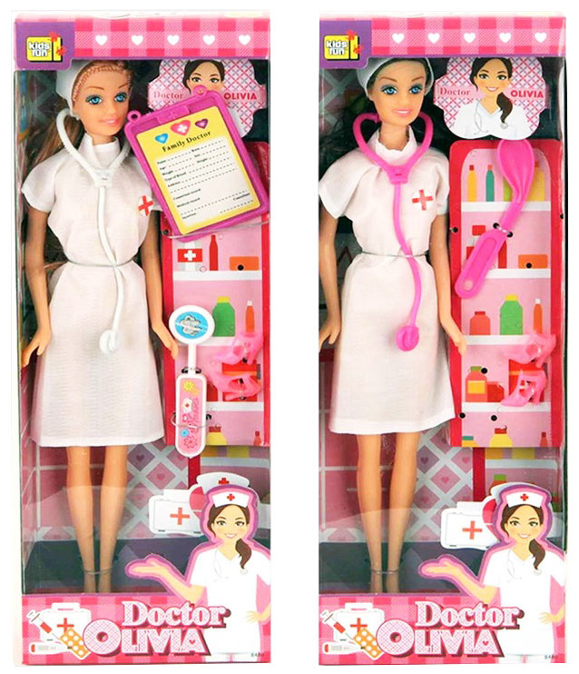 Pop Doctor Olivia 30cm. set 6 delig 3 assorti model