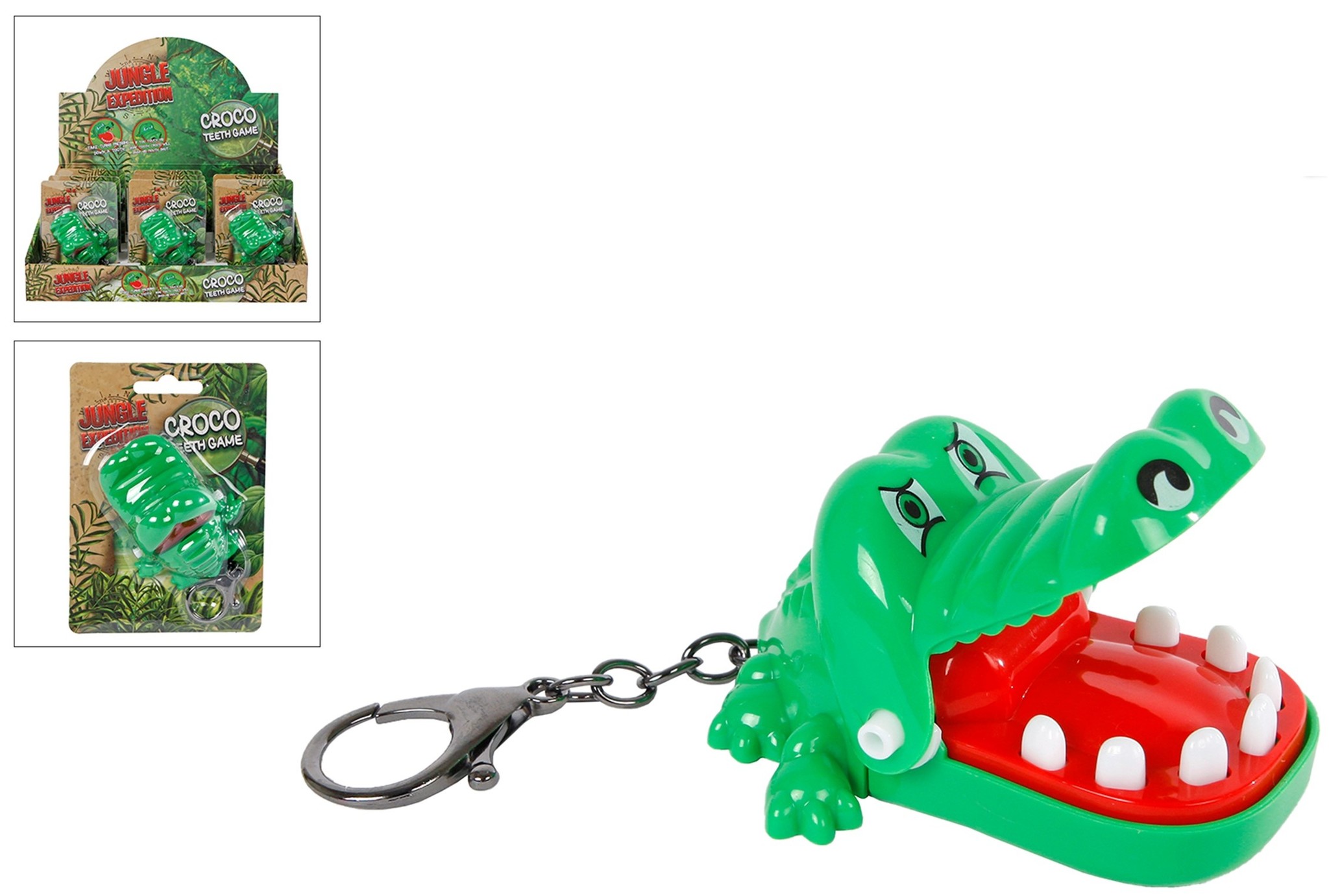 Sleutelhanger Bijtende Krokodil 7cm.