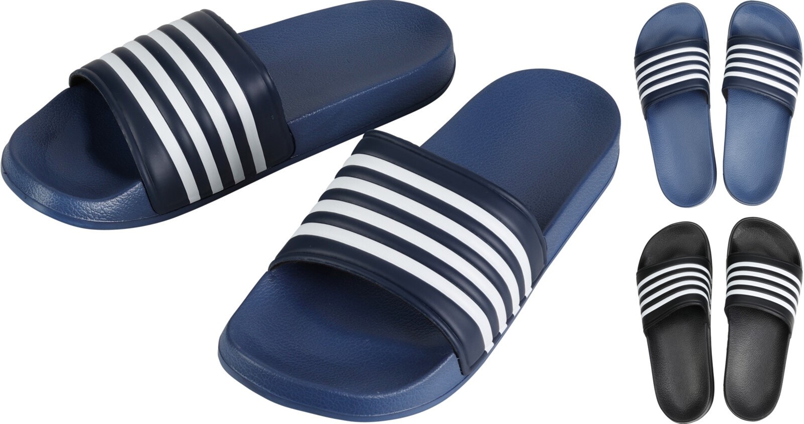 Heren Badslipper maat 40-45 2 assorti kleur