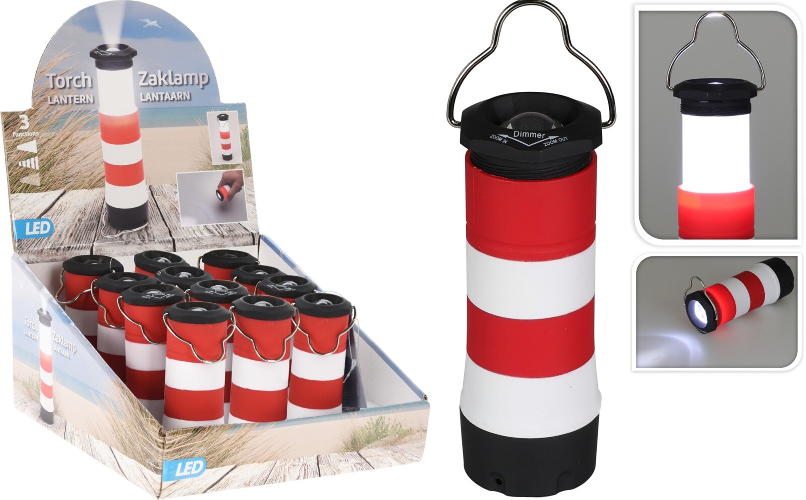Zaklamp Vuurtoren Design 10cm.