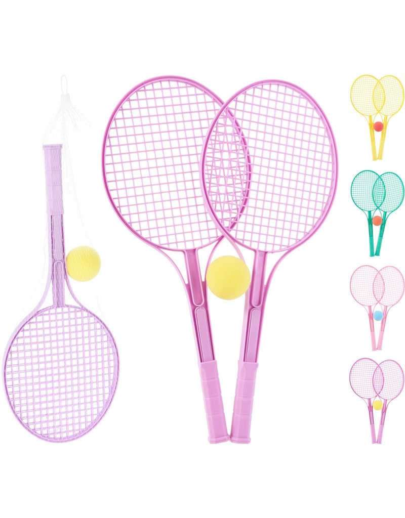 Softbal Racket 54cm. set 3 delig 4 assorti kleur