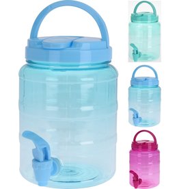 Drankdispenser 2000ml 18x13cm. 3 assorti kleur