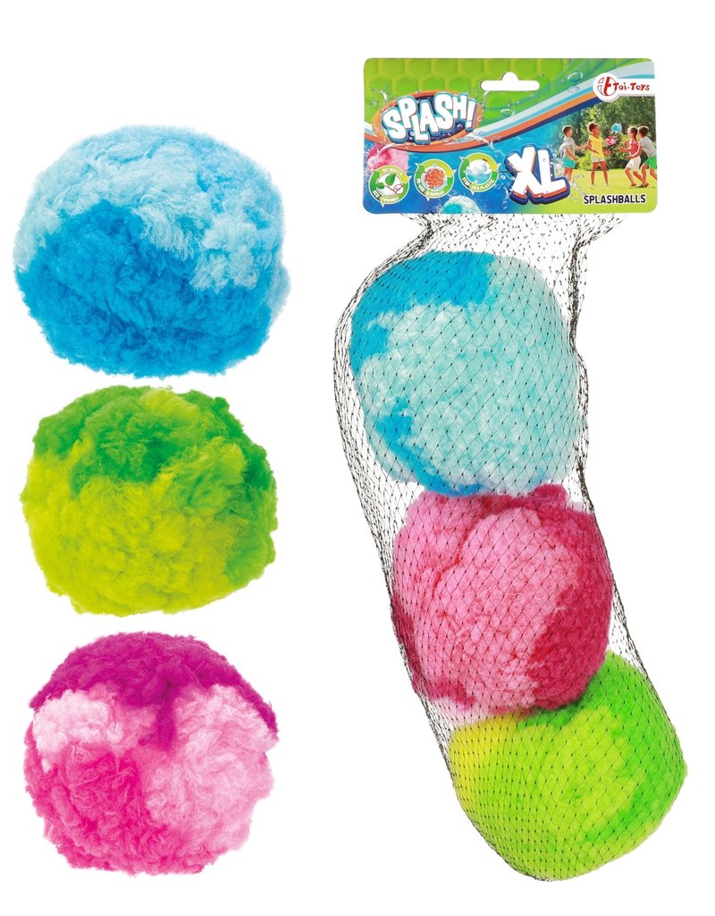 Super Splashballen XL 15cm 3 stuks in net