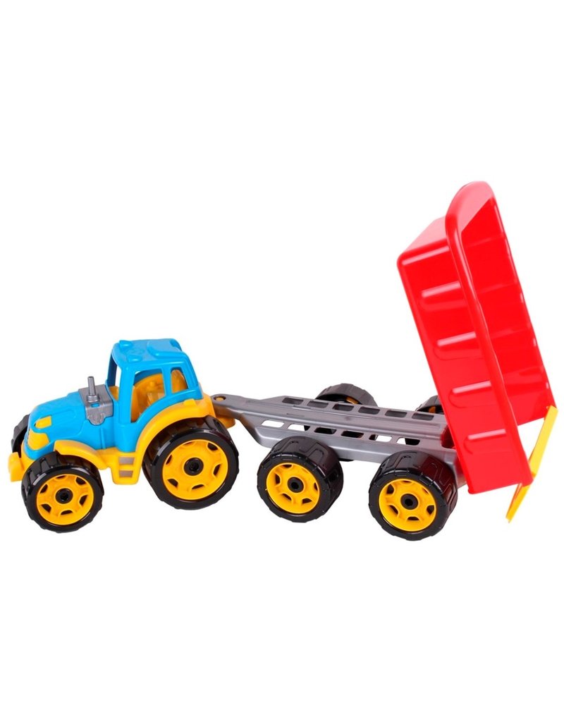 Strand Tractor met aanhanger 52,5x19x16,5cm.