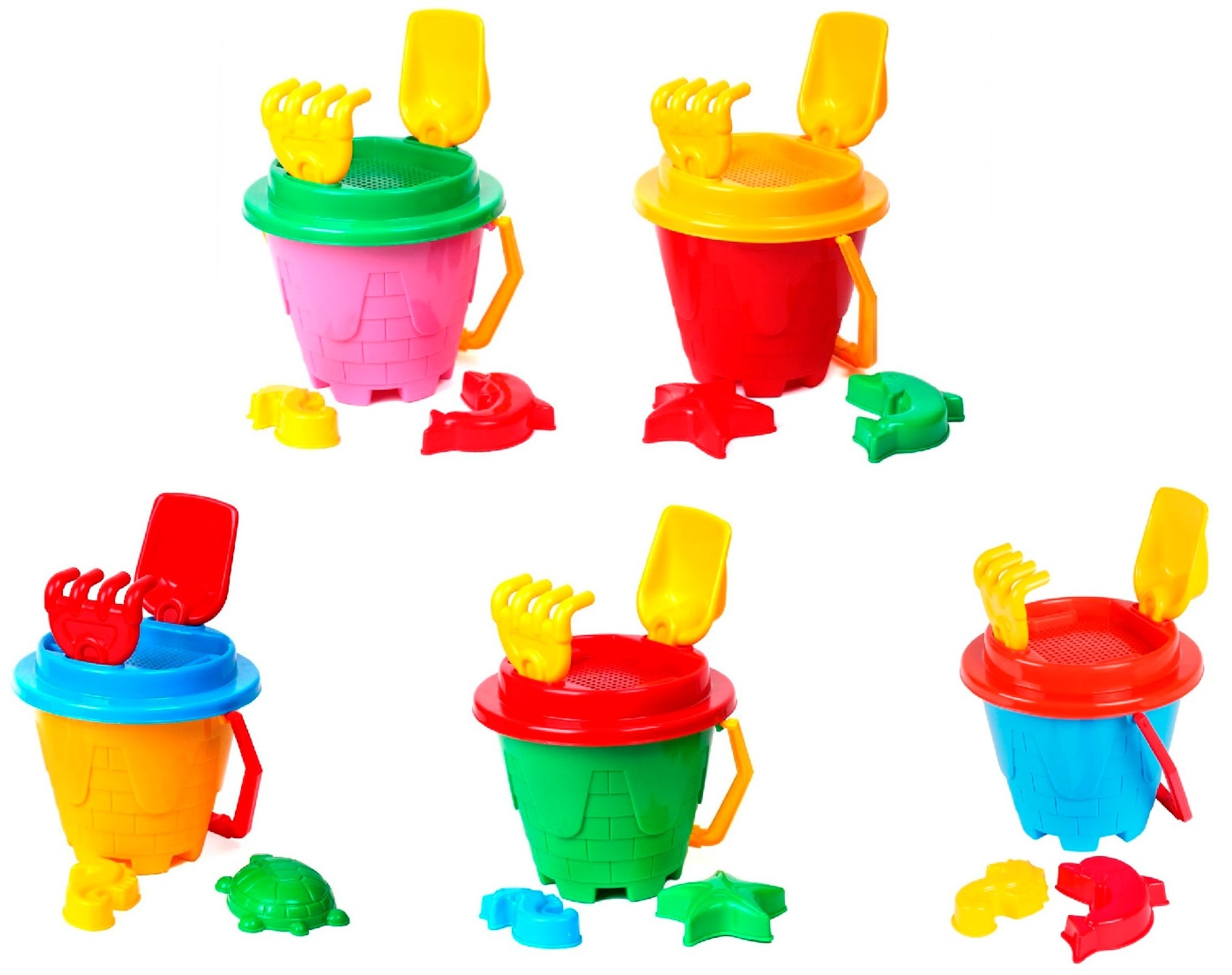 Emmerset Kasteel 6 delig 19x21x26cm. 5 assorti