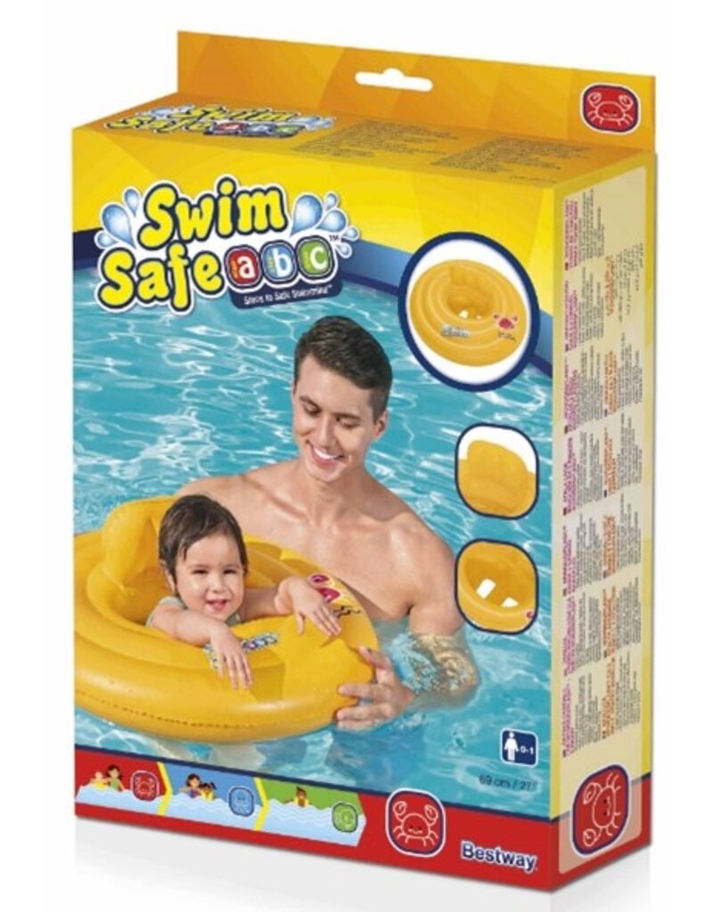Bestway Baby Zwemseat Swim Safe 0-1 jaar Ø 64x24 cm.