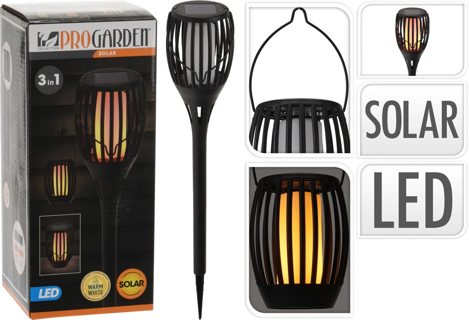 Solar Fakkel 58cm. met flame effect
