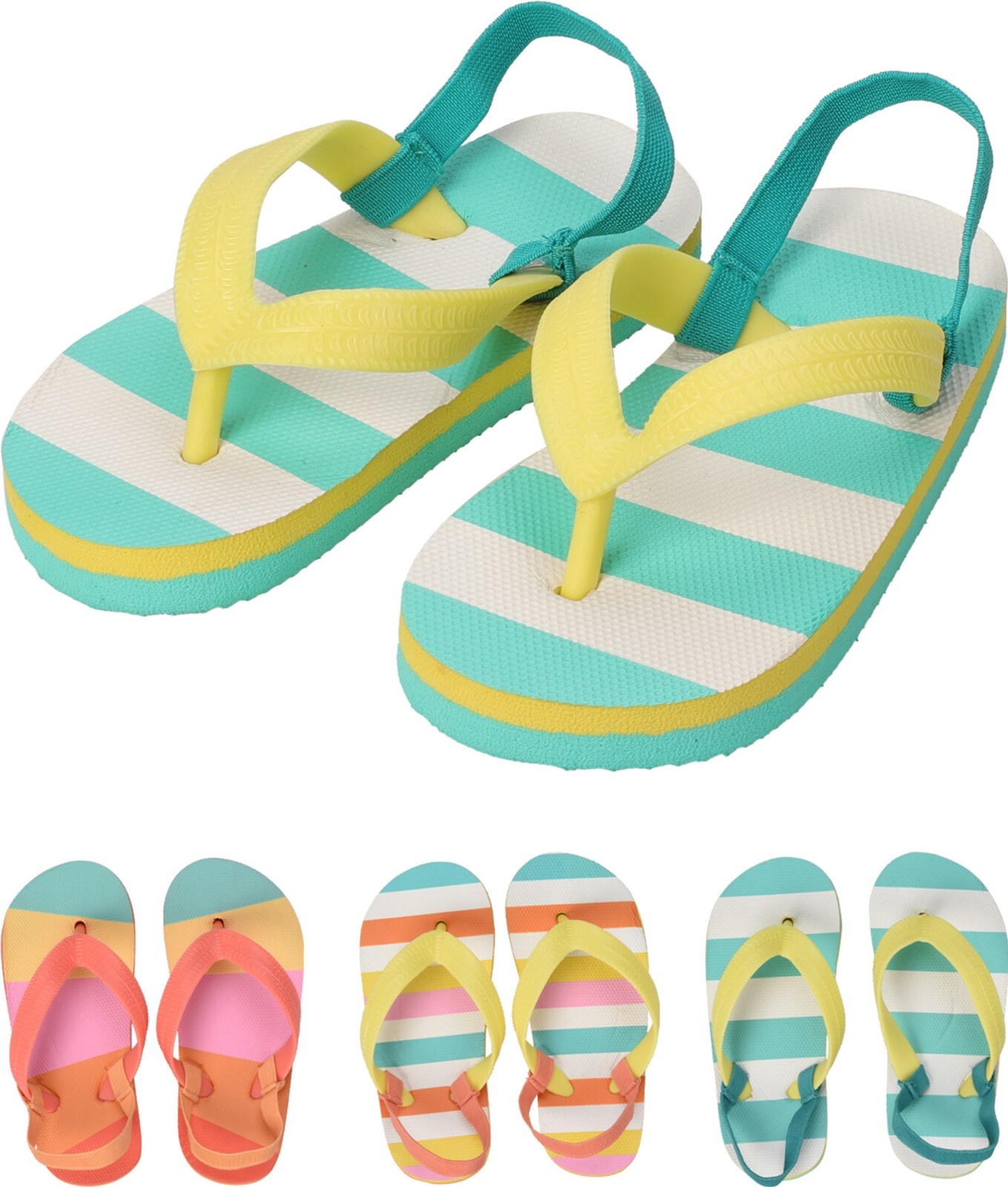 Kinder Teenslipper met enkelband mt 21-27 3 ass. print