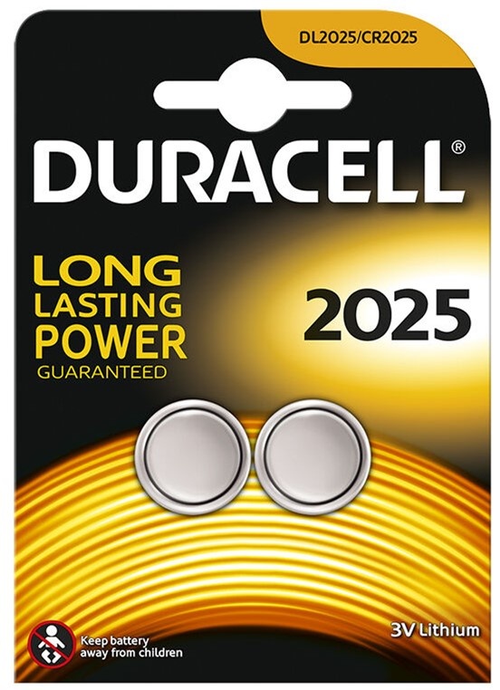 Duracell Lithium Knoopcel CR2025 3V blister 2 stuks