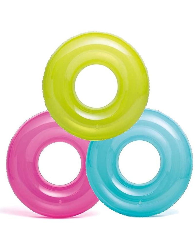 Intex Zwemring Transparant 76cm. 3 assorti kleur 8 jaar+