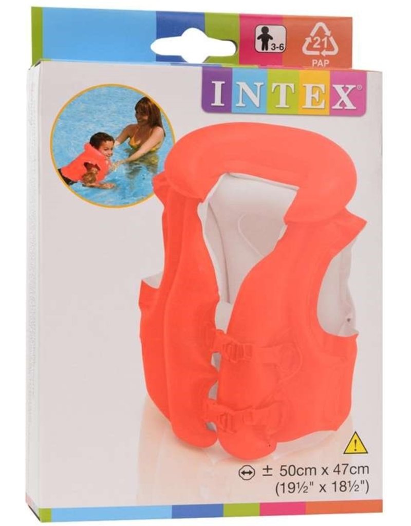 Intex Zwemvest Deluxe 50x47cm. 3-6 jaar