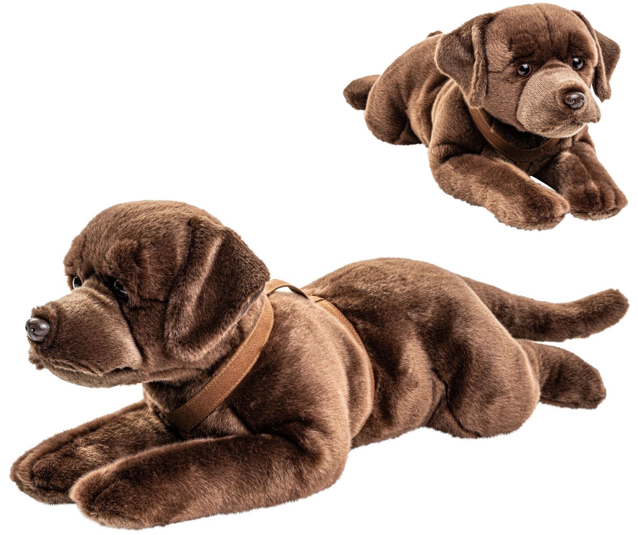 Pluche Labrador Bruin 60cm met riem