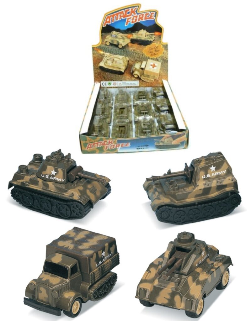 DieCast Attack Force Tank 8cm 4 assorti model