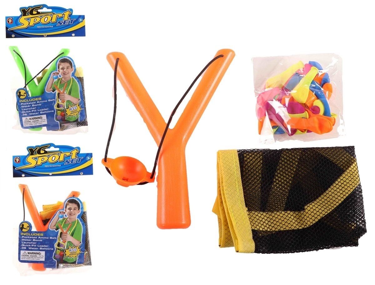Katapult met 36 waterballonnen 2 assorti kleur
