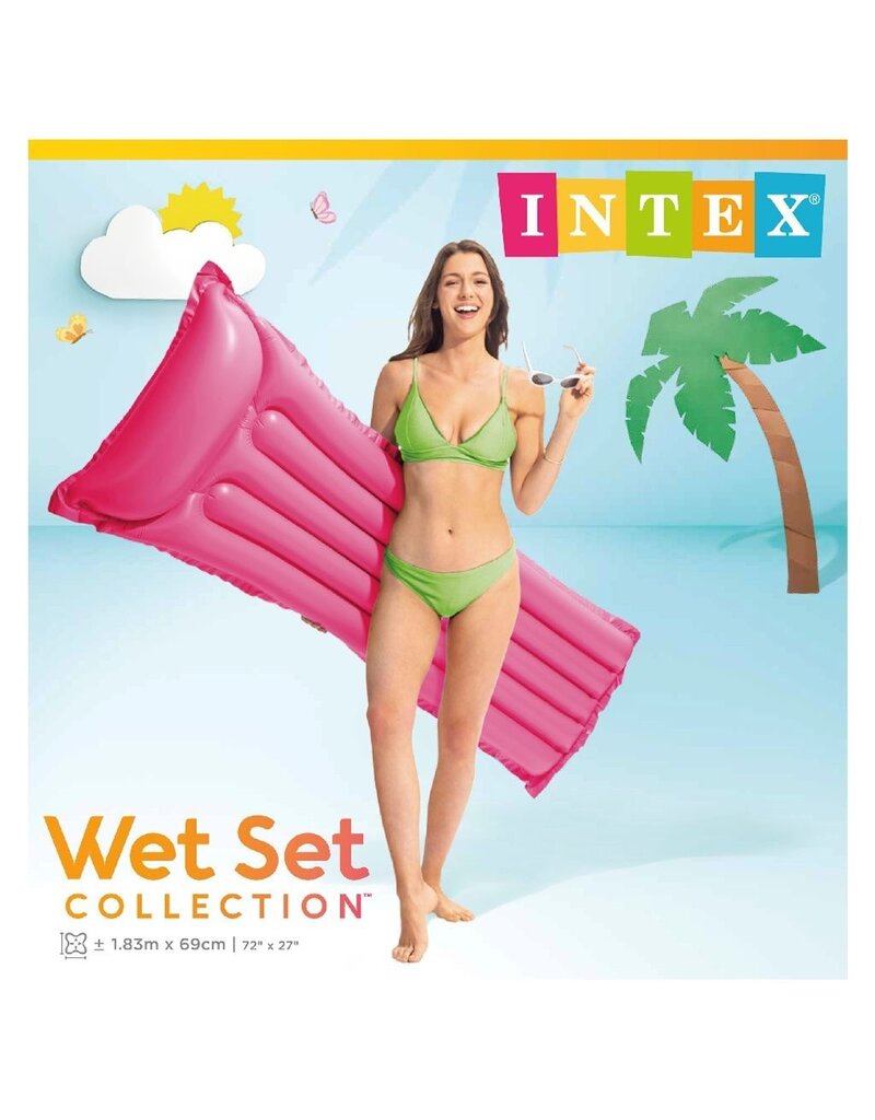 Intex Luchtbed effen 183x69cm 3 assorti kleur