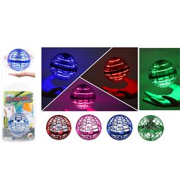 Ufo Flying Ball 9,4cm. met licht werkt op handbeweging 4 ass