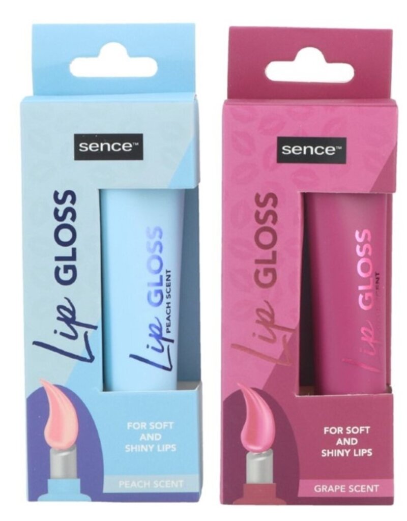 Sence Beauty Lipgloss 15ml Perzik of Druiven Geur