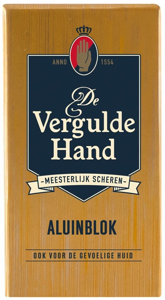 Vergulde Hand Aluin Blok 75gr.