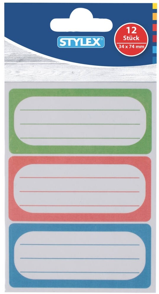 Label Etiketten 12st 34x74mm
