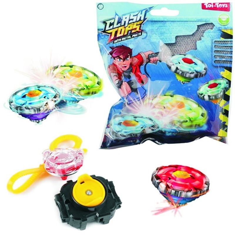 Metalen Tol Gyroscopic met afschieter 4 assorti kleur