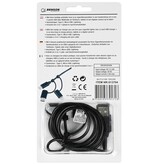 Autolader 2.4A met USB 3-in-1 met Kabel 1.5 meter 12-24v